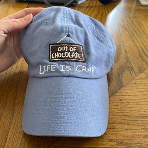 Life is Crap - Out of Chocolate purple adjustable baseball cap